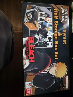 Bandai Union Arena Bleach Ichigo Kurosaki CCG Playmat & Half Storage Box Set - Image 1