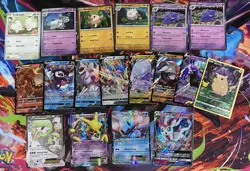 Pokemon Card Lot DMG - LP Cosmos V Pikachu EX GX Radiant Sylveon + - Image 1
