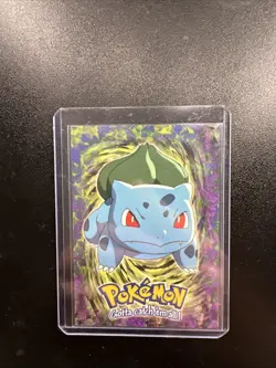 #01 BULBASAUR Stage 1 POKEMON E1 of 12 1999 Trading Card TOPPS Blue Logo - Image 1