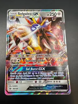 Pokemon Sun and Moon Solgaleo GX Ultra Rare Card 89/149 - Image 1