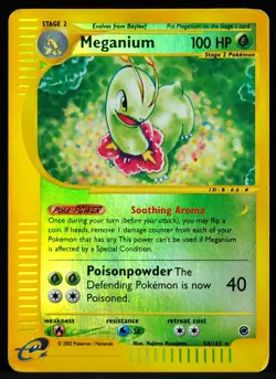 Meganium #54/165 Reverse Holo Expedition Base Set LP- Pokemon Card - Image 1