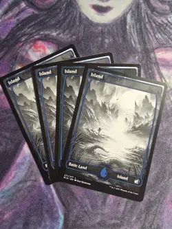 ISLAND (271) (FULL ART) X4 Innistrad: Midnight Hunt MID Magic MTG MINT CARD - Image 1