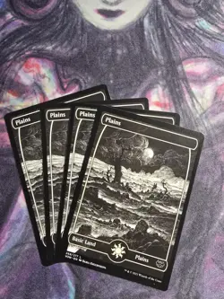 PLAINS (268) (FULL ART) X4 Innistrad: Crimson Vow VOW Magic MTG MINT CARD - Image 1