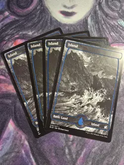 ISLAND (270) (FULL ART) X4 Innistrad: Midnight Hunt MID Magic MTG MINT CARD - Image 1
