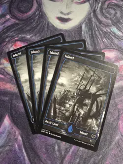 ISLAND (270) (FULL ART) X4 Innistrad: Crimson Vow VOW Magic MTG MINT CARD - Image 1
