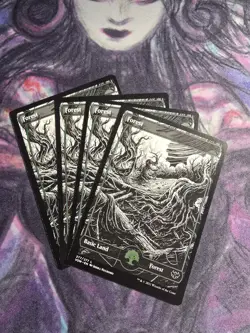 FOREST (277) (FULL ART) X4 Innistrad: Crimson Vow VOW Magic MTG MINT CARD - Image 1