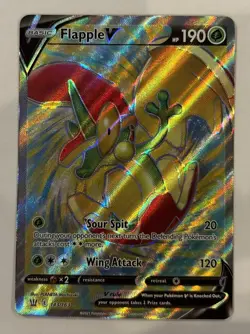 Flapple V 143/163 190 HP Ultra Rare Full Art Holo Pokemon TCG Card - Image 1