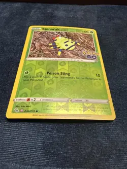 Pokemon TCG Spinarak Pokemon Go 006/78 Regular Common Card NM 2022 - Image 4