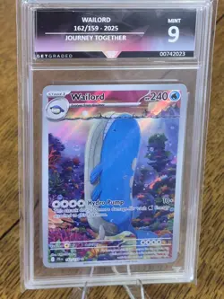 Wailord 162/159 Illustration Rare Pokemon card from the Journey Together Mint 9 - Image 5