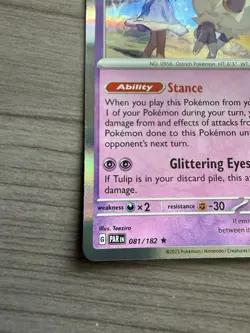 Pokemon TCG Espathra Holo Rare Card Paradox Rift 81/182 LP - Image 4