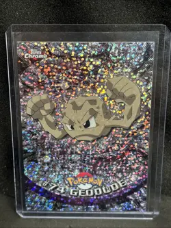 Geodude 2000 Topps Chrome Card SPARKLE CHROME Pokemon TV #74 - Image 1
