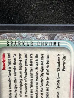 Geodude 2000 Topps Chrome Card SPARKLE CHROME Pokemon TV #74 - Image 4