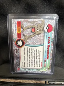 Geodude 2000 Topps Chrome Card SPARKLE CHROME Pokemon TV #74 - Image 5