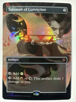 Talisman of Conviction (Borderless) Commander: Secrets of Strixhaven Foil NM - Image 1