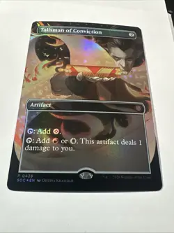 Talisman of Conviction (Borderless) Commander: Secrets of Strixhaven Foil NM - Image 3