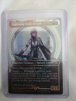 Lightning, Army of One (0320) (Borderless) Final Fantasy Foil - Image 1