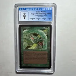 MTG Beta Craw Wurm CGC 9 Quad Mint (w/all Mint subs) 1993 - Image 1
