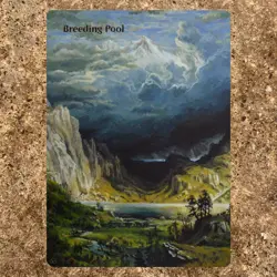 Magic MTG Altered Hand Painted Breeding Pool and Misty Rainforest - Image 3