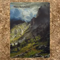 Magic MTG Altered Hand Painted Breeding Pool and Misty Rainforest - Image 4