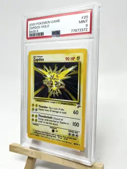 2000 POKEMON BASE SET 2 #20 ZAPDOS-HOLO PSA 9 - Image 2
