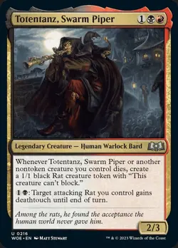 Totentanz, Swarm Piper Light Play, English Magic the Gathering MTG Wilds if Eldr - Image 1