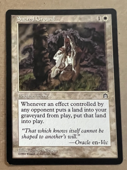 Sacred Ground - Stronghold - MTG - Magic the Gathering - Image 1