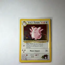 Pokemon TCG Erika's Clefable 3/132 Gym Heroes Holo Rare Eng 70 HP 2000 - Image 1