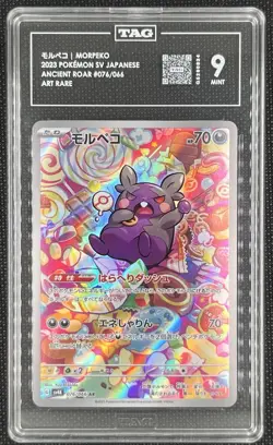 Pokemon TCG - Morpeko 076/066 SV Ancient Roar Art Rare TAG Mint 9 Japanese - Image 1