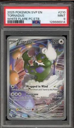 Pokemon Center Stamp Promo Tornadus White Flare ETB SVP EN 210 PSA 9 Mint - Image 1