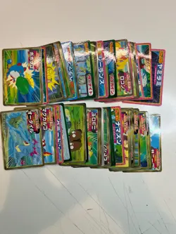43 HP Top Battle VS Series Blue Black Lot Set Pokemon Top Sun Japanese 1997 - Image 1