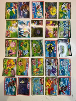 43 HP Top Battle VS Series Blue Black Lot Set Pokemon Top Sun Japanese 1997 - Image 2