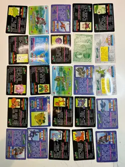 43 HP Top Battle VS Series Blue Black Lot Set Pokemon Top Sun Japanese 1997 - Image 3