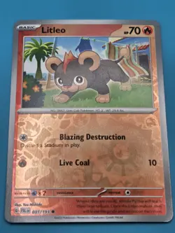 Litleo Paldea Evolved 031/193 Common Pokemon Reverse Holo NM - Image 1