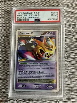 2009 POKEMON DIAMOND & PEARL BLACK STAR PROMO #DP38 GIRATINA LV.X-HOLO PSA 6 - Image 1