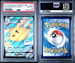 Pokemon Celebrations Flying Pikachu VMAX Surfing Pikachu VMAX PSA 10 Gem Mint - Image 1