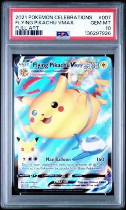 Pokemon Celebrations Flying Pikachu VMAX Surfing Pikachu VMAX PSA 10 Gem Mint - Image 3