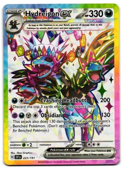 Hydreigon ex 223/191 - 🌊 Surging Sparks Ultra Rare Pokemon TCG 🖤 - M/LP - Image 1
