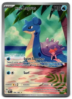 Misty's Lapras 194/182 - 🌊 Destined Rivals Pokemon TCG 🖤 - LP - Image 1