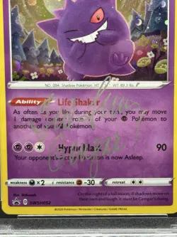 Pokemon TCG PSA/DNA Certified Ted Lewis Gengar Promo Holo Auto SWSH052 - Image 3