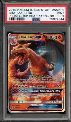 Pokemon Charizard GX Detective Pikachu Black Star Promo SM195 PSA 9 Mint - Image 1