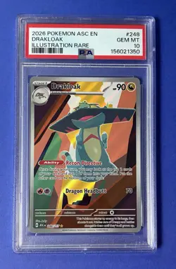2026 Pokemon ASC EN Drakloak Illustration Rare #248 PSA 10 GEM MT - Image 1