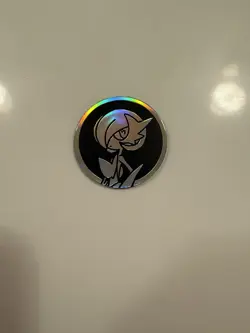 Pokemon Collection Medium Flip Coin Token Gardevoir Silver Rainbow Holo - Image 1