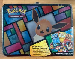 POKEMON EEVEE COLLECTORS CHEST TIN LUNCHBOX NEW AND SEALED - Image 1