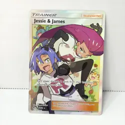 Pokemon Jessie & James Ultra Rare Full Art Trainer 68/68 Hidden Fates Holo 2019 - Image 1