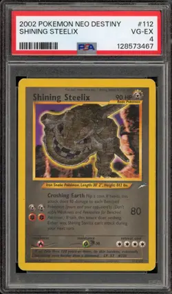 Pokemon Shining Steelix Neo Destiny Unlimited Holo Secret Rare #112 PSA 4 - Image 1