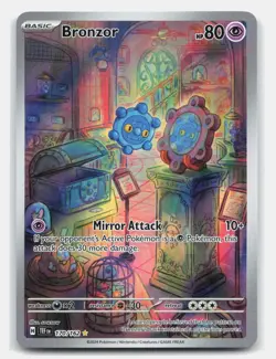 Bronzor 170/162 Illustration Rare Temporal Forces Pokemon Near Mint - Image 1