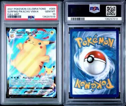 Pokemon Celebrations Surfing Pikachu VMAX Full Art 009/025 PSA 10 - Image 3