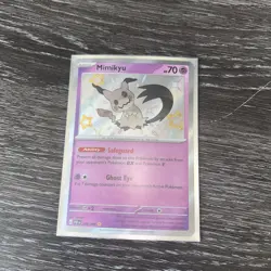 2024 Pokemon Paldean Fates Mimikyu 160/091 Baby Shiny Vault Holo Rare PAF - Image 2