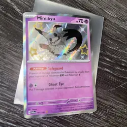 2024 Pokemon Paldean Fates Mimikyu 160/091 Baby Shiny Vault Holo Rare PAF - Image 4