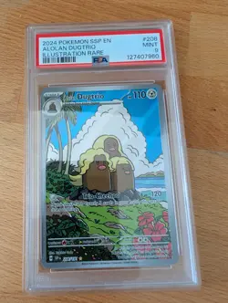 Pokemon TCG Alolan Dugtrio 208/191 Surging Sparks Illustration Rare PSA 9 - Image 1